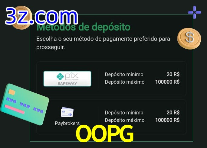 O cassino OOPG oferece uma grande variedade de métodos de pagamento